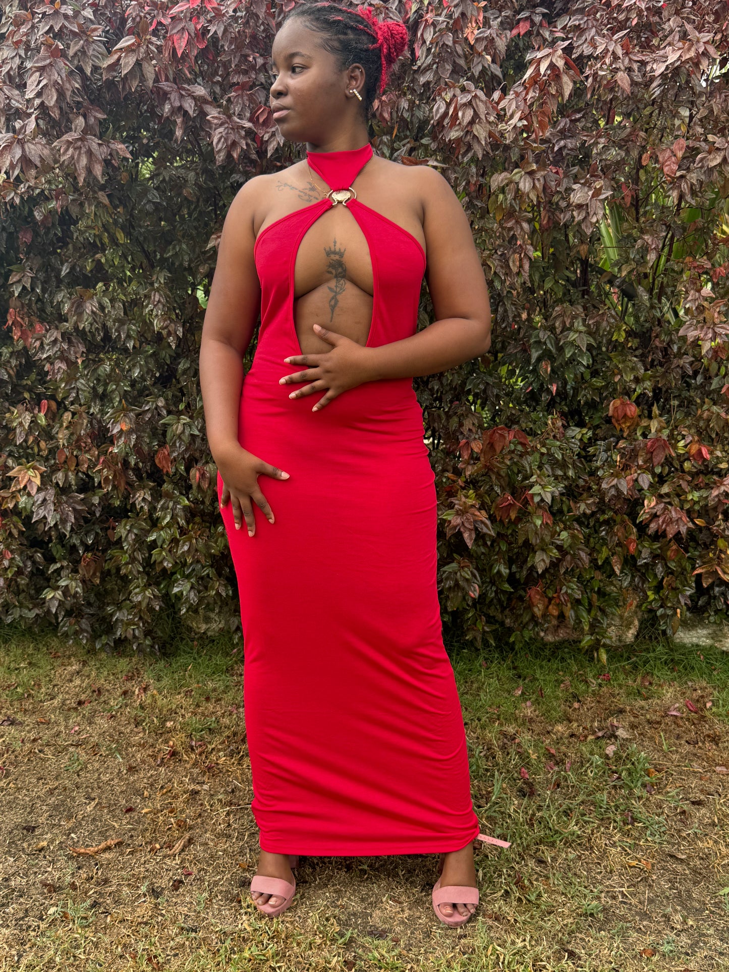 Baddie in Red Dress