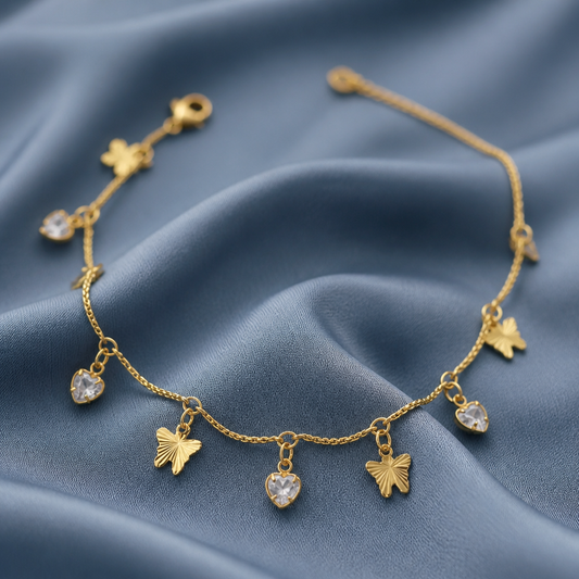 Butterfly Crystal Anklet