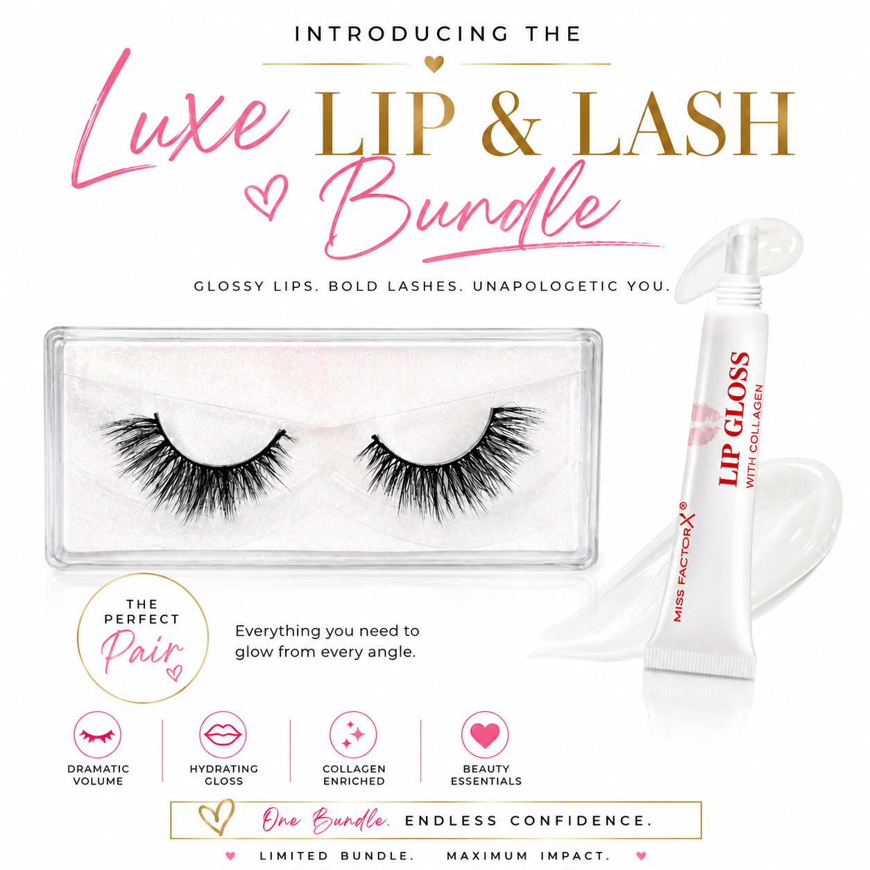 Lipgloss & Eyelash Bundle 🌸