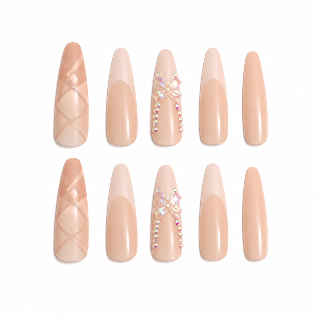 Nude Elegance Nails Set