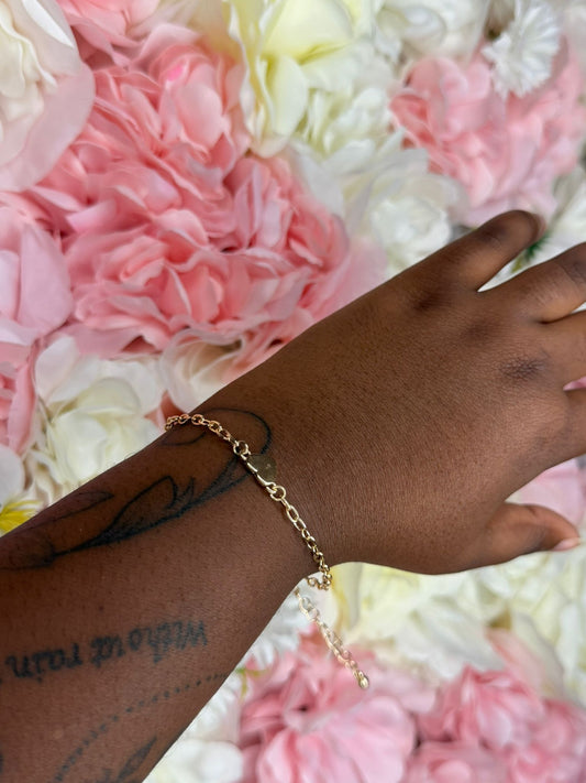 Gold Open Heart Bracelet
