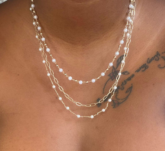 Fine Station Pearl Necklace