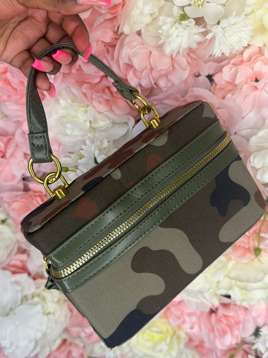 Camouflage Green Patchwork Bucket Bag